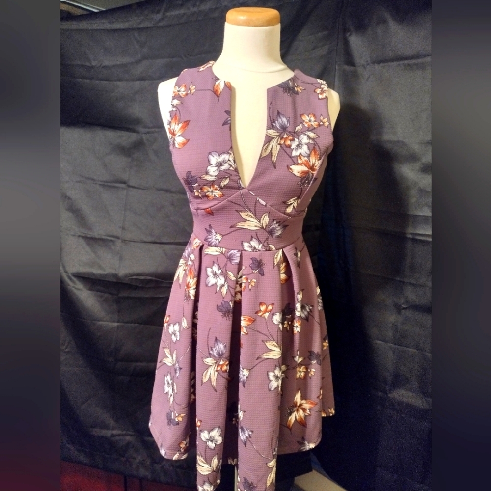 Floral purple IRIS dress